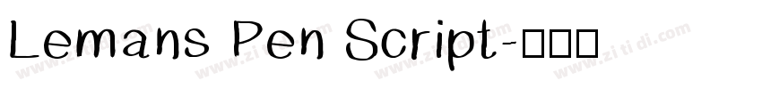 Lemans Pen Script字体转换